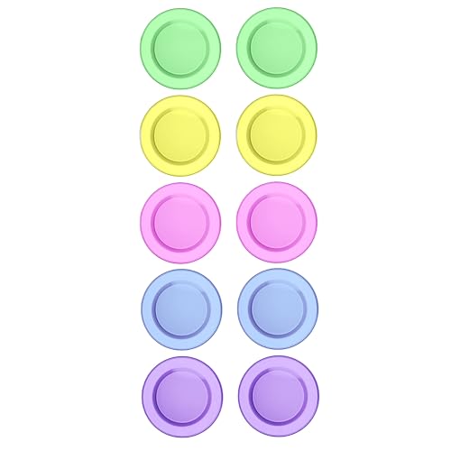 Image of Eduway Multicolor Transparent Round Magnetic Buttons | Strong Office & Home Magnets | Fridge, Magnetic Whiteboard & Craft Use | Set of 10