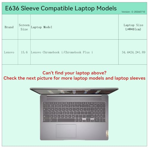 Image of Smatree Elite Laptop Sleeve for 15.3 inch Lenovo Chromebook | for 15.3 inch Lenovo Chromebook i and Chromebook Plus i, Protective Laptop Case with Pocket (E636)