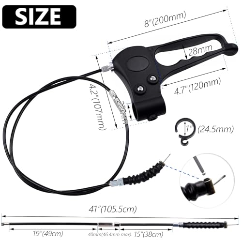 Image of Brake Handle Replacement for Rollator Walker,Hand Brake Rollator Assembly with 41 inch Cable for 4-Wheel Rolling Walker Drive Medical Durable Knee Walkers Transport Wheelchair Medical Parts