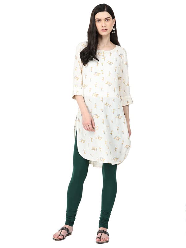 Image of Robinbosky Cotton Churidhar Leggings for Women - Stylish, Stretchable & Flattering Fit for All-Day Comfort