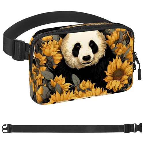 Riñonera de running con estampado de panda para deporte al aire libre
