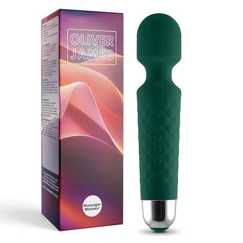 Image of Oliver James Wand Vibrator Sex Toy - 20 Patterns 8 Speeds Long Battery Life | Discreet Adult Toy Vibrating Dildo 6 Hour Battery Life Waterproof USB Rechargeable G Spot Vibrator for Deep Intense Pleasure