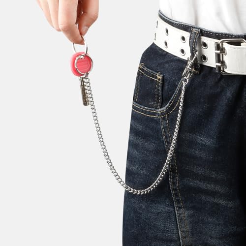 Image of Wallet Chains for Men, 3 PCS 12 16 20 Inch Pocket Keychain with Lobster Clasps Key Ring for Keys Wallet Jeans Pants Belt Loop Purse Handbag Chatelaine Key Leash Clip Holder Birthday Gift for Him
