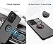 QUIETIP Case Compatible with Oppo Reno 14 Pro with Screen Protector,TPU + Hard PC Magnetic Ring Car Mount Stand Cover,Black