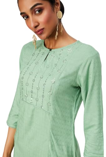 Image of Max Women's Rayon Regular Fit A Line Kurta