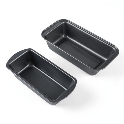 Besto Loaf Tin | Non-Stick Carbon Steel Banana Bread Tin | Rectangular Bread Pan for Loaves & Cakes | Dishwasher, Freezer, & Oven Safe Loaf Pan (1lb & 2lb Loaf Pan)