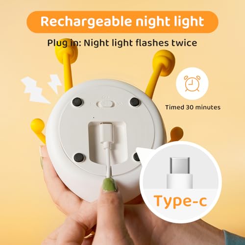 Image of LED Cute Duck Night Light, Duck Silicone Baby Night Light, Rechargeable Table Lamp, Bedside Lamp with Touch Sensor for Bedroom, Living Room, 3 Dimmable Functions