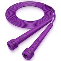 KK Skipping Rope PVC– Jump Rope Lightweight, Durable & Adjustable for All Fitness Levels – Ideal for Home Workouts, Boxing, Cardio & Weight Loss, Purple