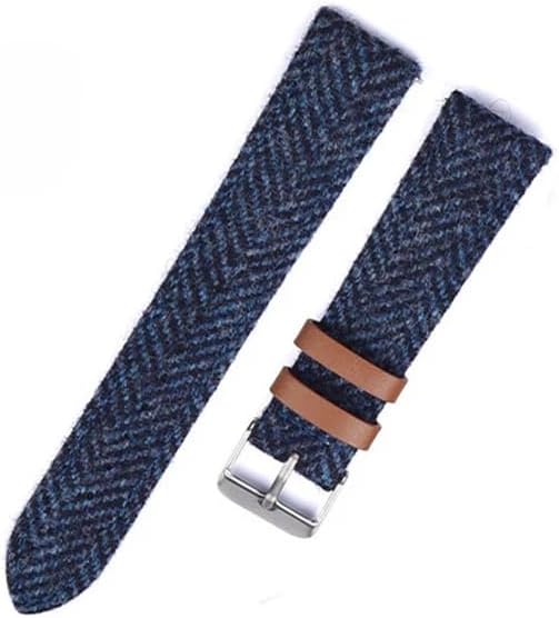strapsuits Brown Vintage Herringbone Tweed Style, Quick Release 100% Wool Weave Bracelet, Genuine Leather back Watch Strap 18mm/20mm/22mm, Universal Fit for Men & Women, Durable Watchbands