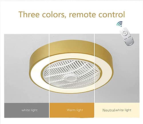 Ventilateur de plafond silencieux avec plafonnier LED à intensité variable et vent réglable - 5
