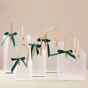 Amazon | 10枚入 手提 半透明バッグ PP 包装袋 ショッピング