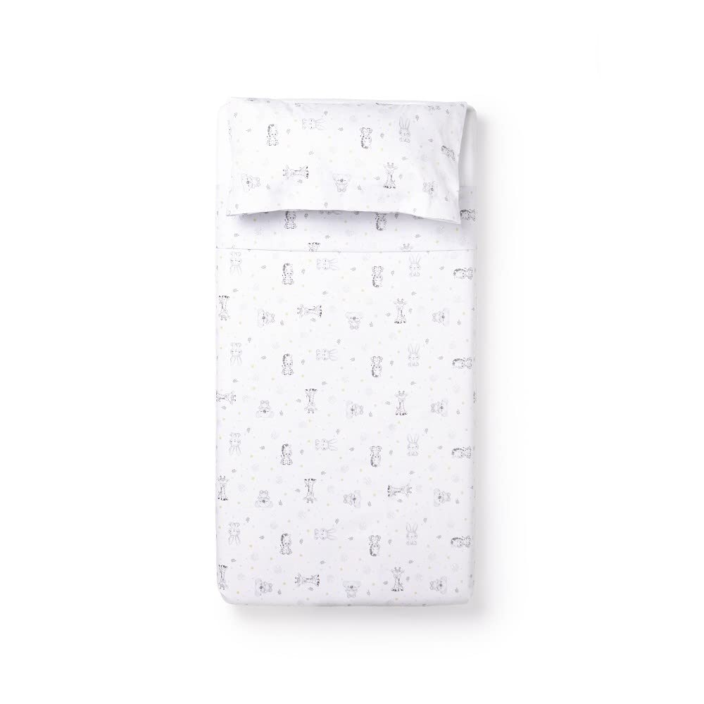 Set di 3 Lenzuola per Mini Culla Neonato KOALA en blanco azul · 100% COTONE · Lenzuolo per Mini Lettino