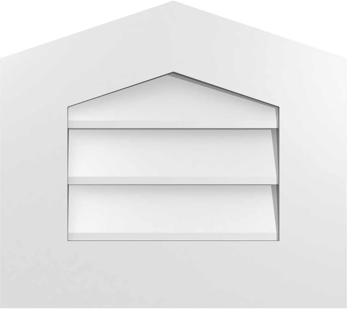 GVSPE18X1601SN-04 Peaked Top Standard Frame, Primed Tan Signature Series Surface Mount Gable Vents, 18-in. W x 16-in. H