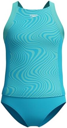 Speedo Girls' Two-Piece Tankini Swimsuit Thin Strap Set