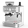 Professional Espresso Machine with Built In Grinder and Milk Frother 15 Bar Cappuccino and Latte Maker Gift for Coffee Enthusiasts Mom Dad