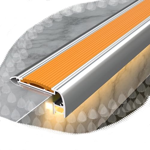 Nez de marche avec fente pour lumière LED jaune afin d eviter les chutes nocturnes
