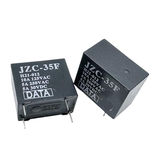 Relais électromécanique JZC-35F H21-012 sous boîtier plastique 32F-1A-12V-5A miniature
