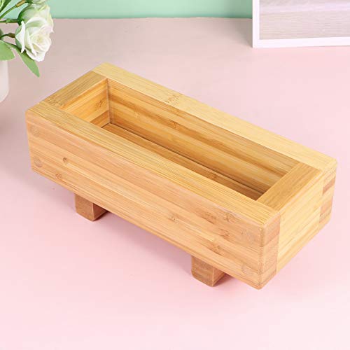 Hemoton Wood Rectangular Sushi Mold Oshizushi Press Mold Bamboo Wooden Box For Home Restaurant Homemade Sushi Supplies #TOP3