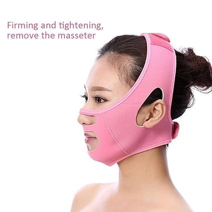 Fitaza Full Face Masks, Reusable Facial Lifting Face Mask, Double Chin Remover Chin Reducer, Anti Wrinkle Belt Face Mask For Double Chin and Contouring 3
