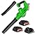 Leaf Blower Cordless with 2 * 20V Batteries and Charger, Electric Cordless Leaf Blower with 2 Speeds, Lightweight Battery Powered Leaf Blowers for Lawn Care, Yard, Sidewalk and Snow Blowing