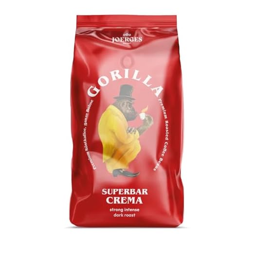 Joerges Gorilla Super Bar Crema Kaffeebohnen 1 kg Vollmundiger Geschmack, intensives Aroma in jeder Tasse