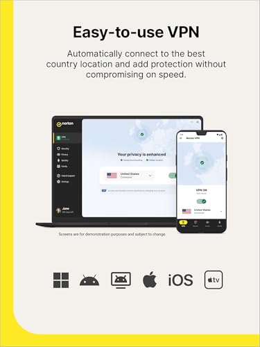 image for Norton VPN Standard for up to 5 Devices, Keep your online activity mor