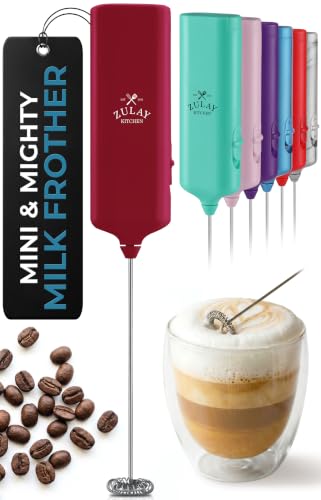 Image of Mini & Mighty Milk Frother Wand - Powerful Handheld Coffee Frother, Battery Operated Drink Mixer - Compact Pocket Size - Detachable Whisk for Latte, Cappuccino, Matcha, Hot Chocolate