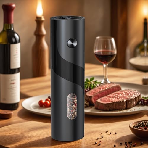 Salt and Pepper Grinder,Spice Mill, One Hand Pepper Mill, Adjustable Coarseness, Grinder Shakers 110ml