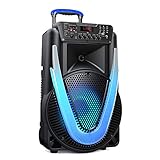 Multilaser CAIXA DE SOM SUNNY II 500W 12 POLEGADAS BT/AUX/SD/USB/FM/LED SP395, preto