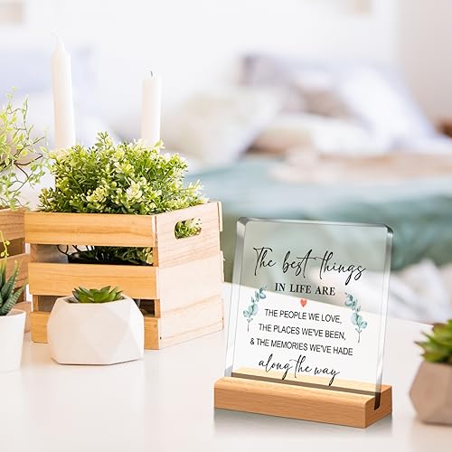 Placa de pequeno lembrete, placa positiva de mesa, placa acrílica The Best Things in Life are the Pe