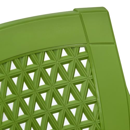 Image of Nilkamal Elevate Plastic Chair with Arm | Set of 2 | Stackable Chair | for Living Room, Bed Room, Kitchen, Balconies, Outdoor | Lush Green