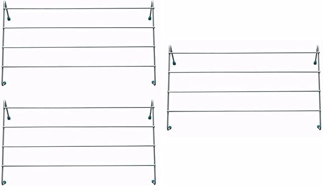 Homatz Radiator Airer 4 Bar Radiator Drying Rack Folding Arms |Indoor Dryer Rail for Clothes, Towel (4 Bar Radiator Arier - Pack of 3, White)