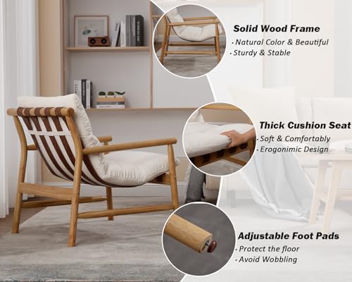 Sillón Plegable Lino Beige miniatura 4
