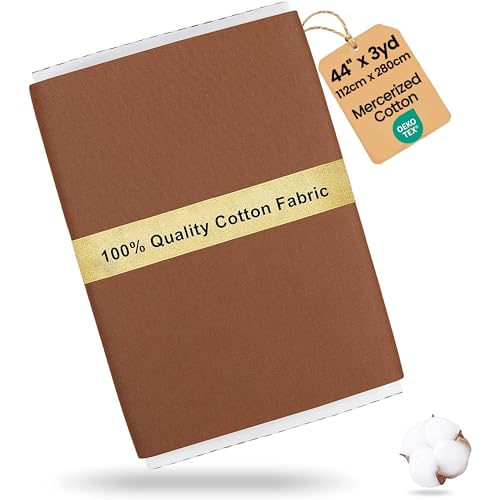 Craftido-19 Options-100% Cotton Fabric by The Yard in Solid Color 44”Wide by 3yd (9 ft) -Medium...