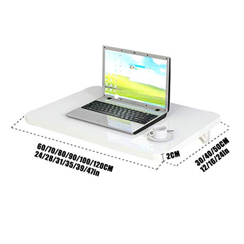 Table murale pliable peu encombrante bureau suspendu design compact - 7
