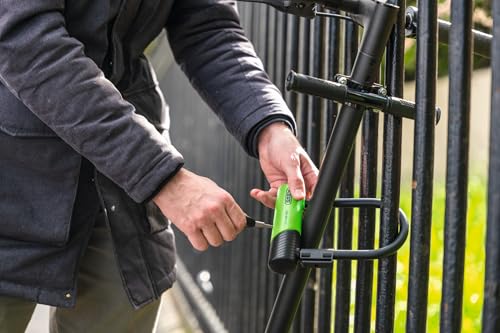 ABUS U-Lock 410K Ultra for Bicycle and e-Scooter - Handy and Robust Bicycle Lock with Practical Holder for Transport on The Bicycle - Bicycle Accessories - Variant 150HB140, Green + Cobra 10/120 by ABUS - Used condition - US$57.44