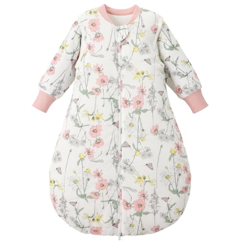 Image of Duomiaomiao 2.5 TOG Baby Sleep Sack 100% Cotton Winter Long Sleeve Baby Wearable Blanket, Super Warm Quilted Comfy Toddler Sleeping Sack