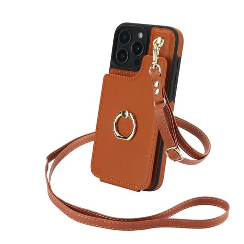 Étui portefeuille iPhone 11 Pro marron et support vidéo