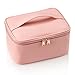 OCHEAL Pink Makeup Bag,Travel Makeup Organizer Bag, Large Capacity Cosmetic Bags For Women Large Travel Toiletry Bag Girls Traveling With Brush Slot And Divider