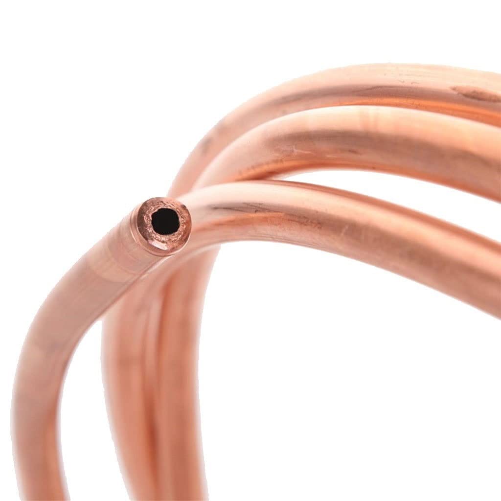Copper Coil 2/3/4/6/8/10/12/16/19/22mm Copper Tube Air Conditioning Copper Tube 99.9% T2 Soft Copper Tube, 1pcs (Color : 2M, Specification : 8mm x 1mm)