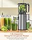 CelerySpec Slow Juicer Testsieger, Entsafter für Ganze Gemüse und Obst, Juicer Machine mit 130 mm Einfüllöffnung, 1,8L, BPA-frei, 250W, Rücklauffunktion, einfache Reinigung, Edelstahl Schwarz