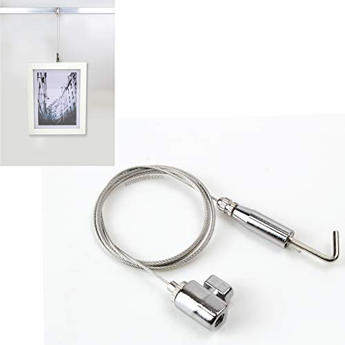 KOTECH Korea Picture Frame Hook Wire 40"(1M) for Wall Rail, Stainless Steel Picture Hanging System, Gallery Art Photo Frame Wire Hanger, Made in Korea