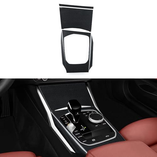 3PCS Car Trim Gear Shift Cover Panel Frame Carbon Style ABS Decal Sticker fit for BMW G42 G20 G21 G22 G23 G26 M2 G87 M3 G80 G81 M4 G82 G83 Accessories. - ONLY for Automatic Transmission