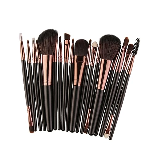 TOVINANNA 18pcs Professional Makeup Brush with Nylon Bristles and Plastic Handles for Powder and Blush Application for Daily and Professional Use for Women