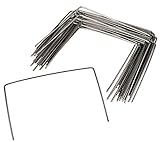 Windhager Metall-Hering gerippt, Erdanker, Bodenanker, Befestigungsanker, Befestigungshering, 20 x 25cm, Ø 4mm, 100 Stück, 07092, Silber