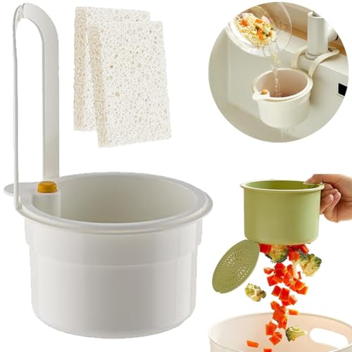 Sieb für Spülbecken Spülbecken Sieb Mit Druckknopf Zum AufhäNgen Abnehmbare Silikon Waschbeckensieb Siebkorb Spüle Drain Basket Abfluss Korb für Waschen/Organizer in Küche