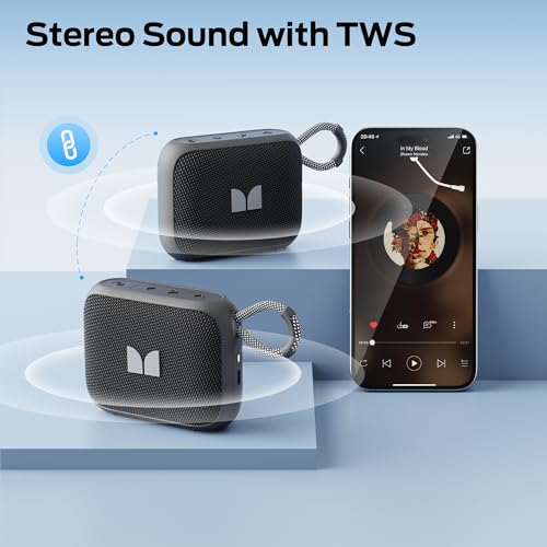 Image of Monster S520 Portable Speaker, IPX7 Waterproof Speakers Bluetooth Wireless, Bluetooth 6.0 Small Speaker, 12 Hours Battery Life, TWS Pair for Outdoors /Beach /Home /Travel, Black