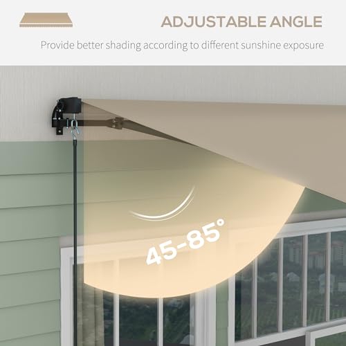 image for Outsunny 13' x 10' Retractable Awning, Patio Awning Sunshade Shelter w