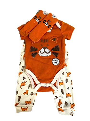 Boys' Toddler Tiger Cute 3 Pc Sock Set