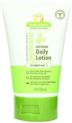 BabyGanics Smooth Moves Lotion, Cucumber Aloe, 3 Ounce (Pack of 1), Packaging May Vary